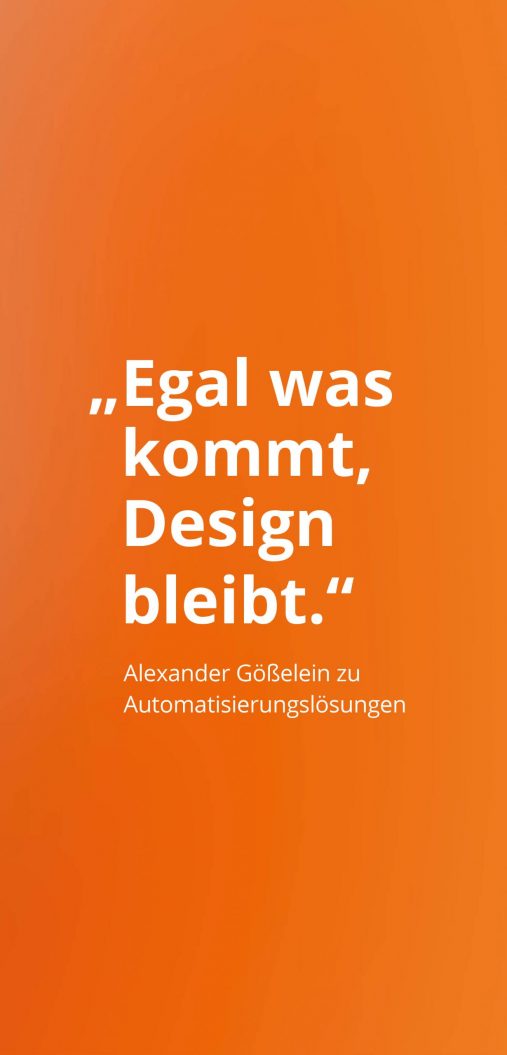 Alexander Goesselein: Egal was kommt, Design bleibt.